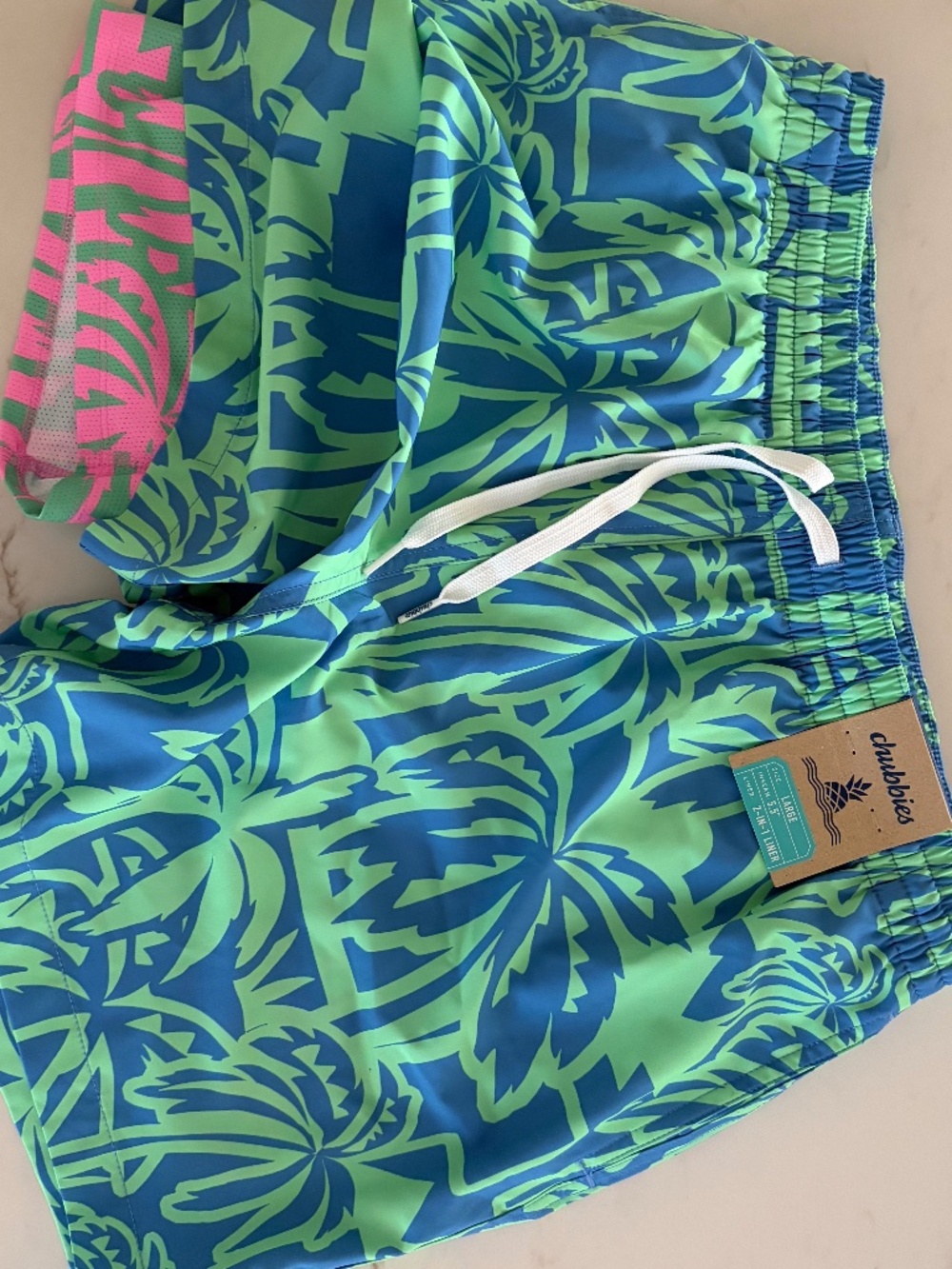 NWT Mens Large Chubbies Swim Trunks W/ Liner